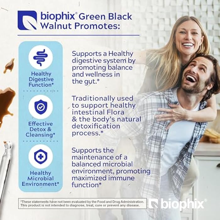 biophix مستخلص الجوز الأسود الأخضر من بايوفيكس 2 أونصة - أعشاب طبيعية قوية لتنظيف تدعم صحة الأمعاء - Image 2