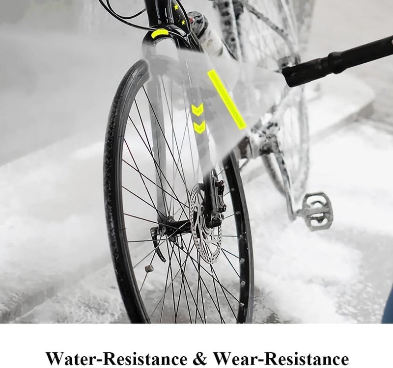 OneNine 42Pcs Reflective Stickers, Bike Reflective Tape Night Safety Stickers Waterproof Warning Strip Reflective Decals for Bicycle Wheelchairs Motorbike Helmet Scooter Baby Carriage Stroller - Image 5