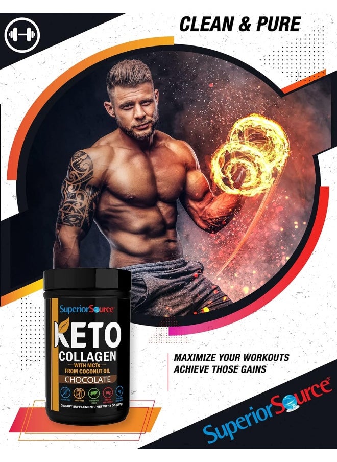 Superior Source Keto Collagen Powder With Mcts Chocolate 14 Oz 397 G  - Image 4