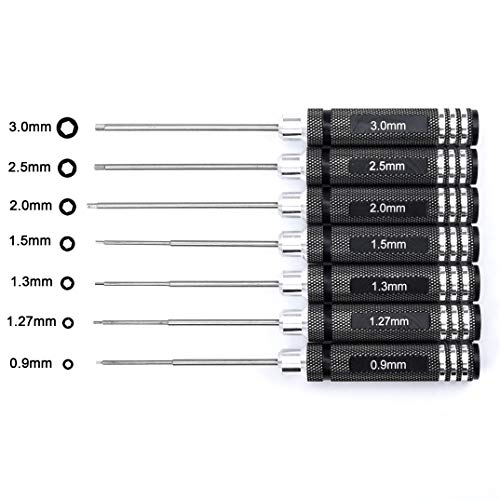 YoungRC RC Screwdriver Tools Kit 7pcs Hex Screw Driver Set for RC Models | 0.9mm 1.27mm 1.3mm 1.5mm 2.0mm 2.5mm 3.0mm - Image 3