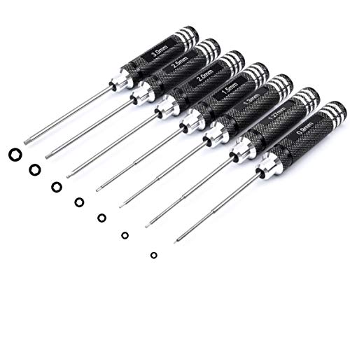 YoungRC RC Screwdriver Tools Kit 7pcs Hex Screw Driver Set for RC Models | 0.9mm 1.27mm 1.3mm 1.5mm 2.0mm 2.5mm 3.0mm - Image 1