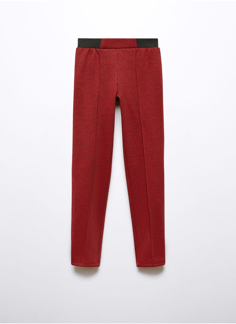 MANGO - Kids Checked Leggings - Image 1