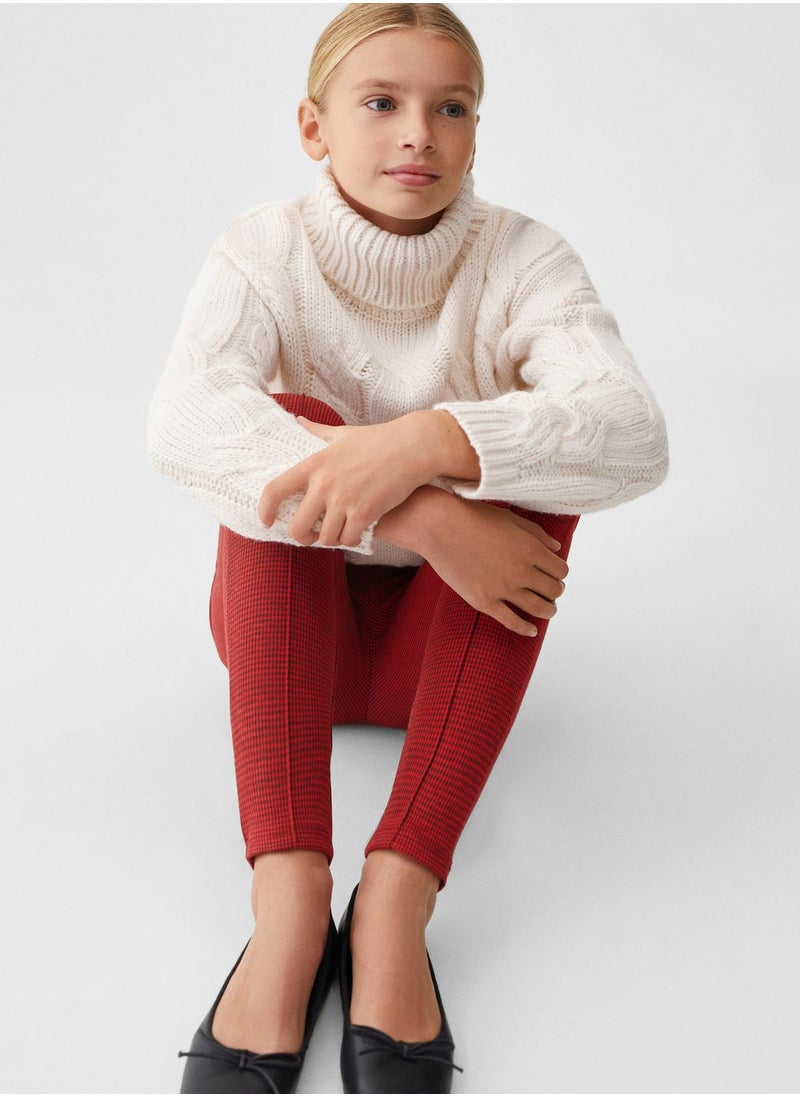 MANGO - Kids Checked Leggings - Image 1