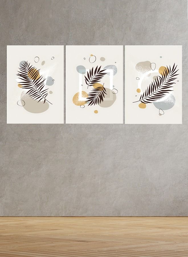 Marktna Decorative Wall Art Painting With an Abstract Design, 3 Pieces,Size 120x60cm - Image 1