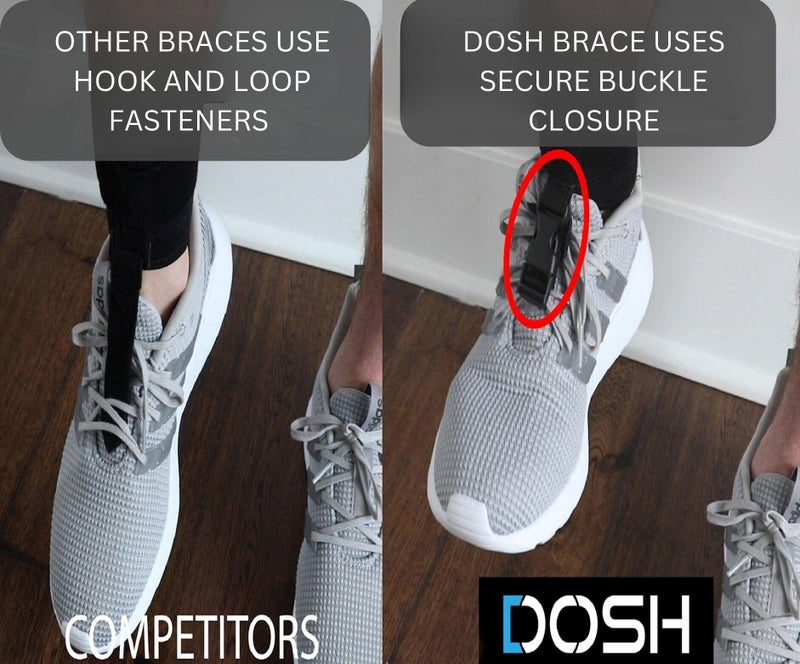 Dosh AFO Foot Drop Brace - Drop Foot Brace for Walking - AFO - Unisex (Black) - Image 2