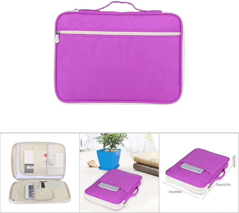 A4 Document Organizer Bag, Expanding File Folder Portfolio Organizer Computer Notebook Case for Letter A4 Files - Image 3