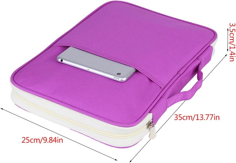 A4 Document Organizer Bag, Expanding File Folder Portfolio Organizer Computer Notebook Case for Letter A4 Files - Image 4