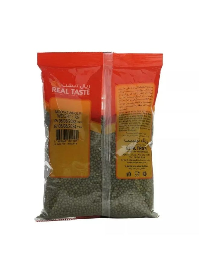Real Taste Real Taste Whole, Moong Dal- 1kg  - Image 2