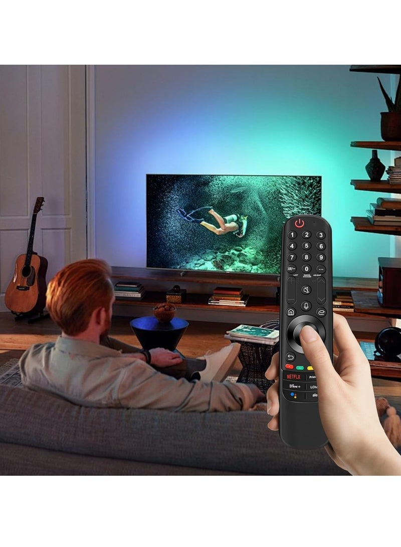 PopZa MR22GN Remote Control with Indicator and Voice Function Replacement for LG OLED Z2 G2 C2 B2 A2 QNED99 90 85 80 Nano 80 75 Series UQ90 UQ80 UQ75 UQ80 Series - Image 3