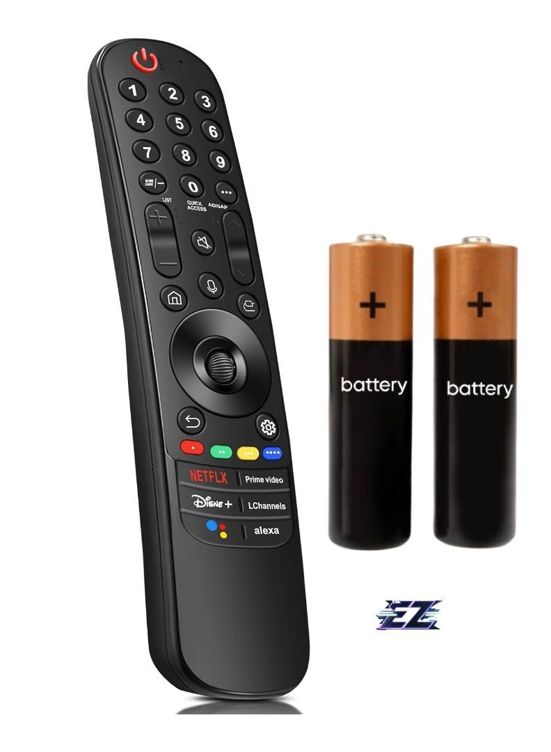 PopZa MR22GN Remote Control with Indicator and Voice Function Replacement for LG OLED Z2 G2 C2 B2 A2 QNED99 90 85 80 Nano 80 75 Series UQ90 UQ80 UQ75 UQ80 Series - Image 1