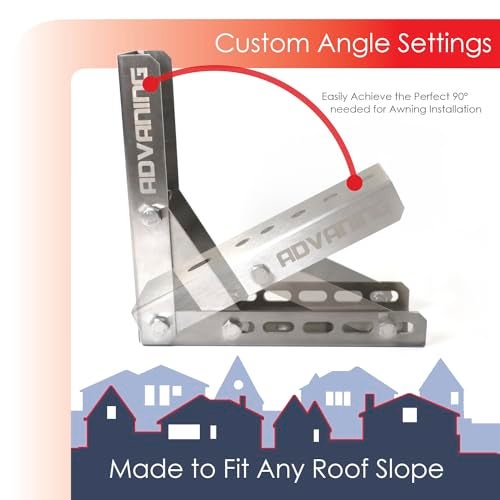 ADVANING Universal Roof Mount Bracket for Retractable Awnings, Premium Quality 3mm Gauge Brushed Stainless Steel, ZAW-RM-BRK - Image 3