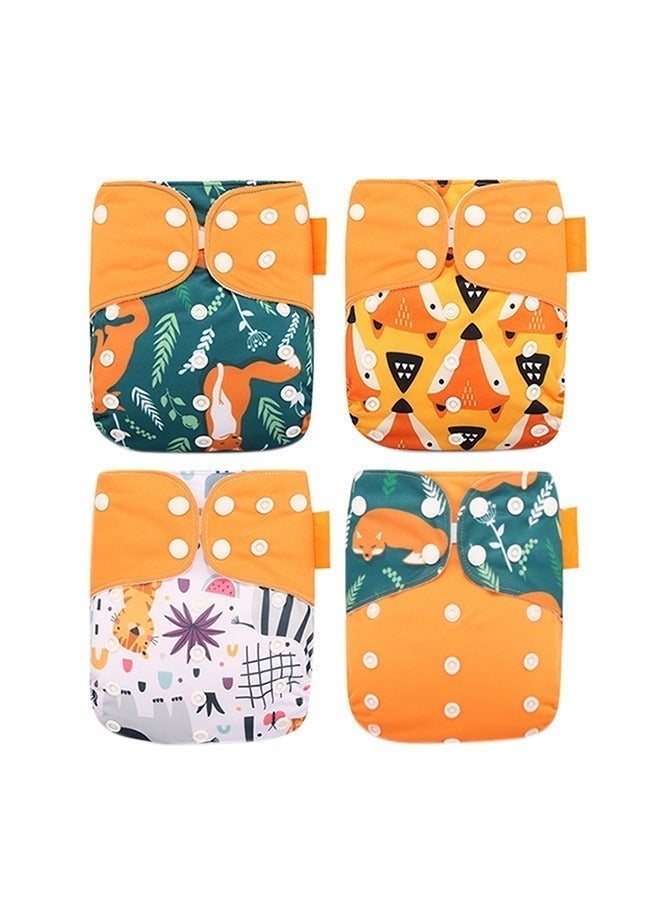 Baby Pocket Cloth Diapers, Adjustable Washable Reusable Baby Cloth Diapers Pocket Newborn Diaper,Suitable for Baby Girls and Boys(4 PCS) - Image 4
