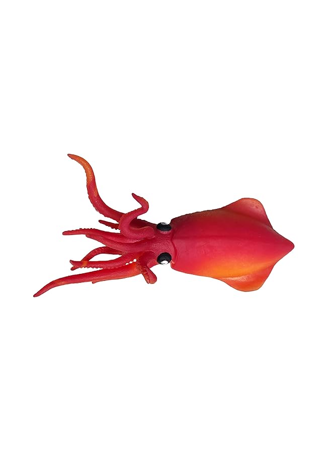 macmerise Galaxy Squid Realistic Toy Figure With Long Tentacles And Large Eyes Reddish Pink - Image 2