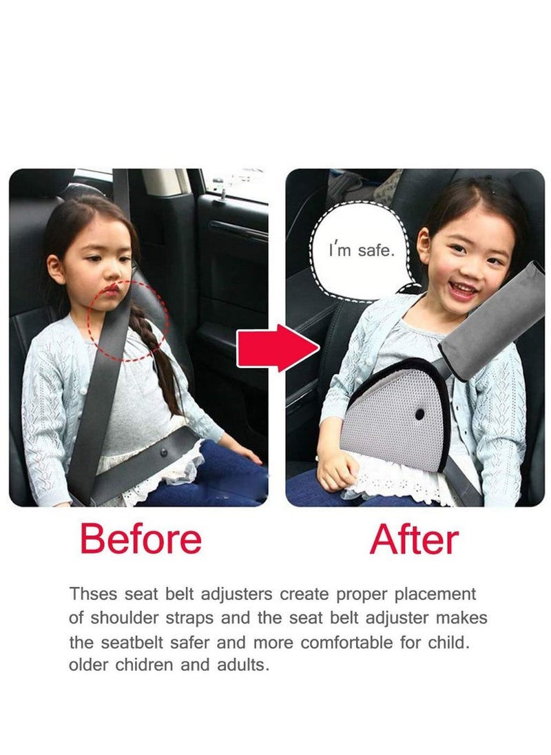 SYOSI Seat Belt Adjuster and Seatbelt Pillow for Kids Travel, Neck Support Headrest Cover Child,Car Strap Cushion Pads Children Baby Adult  - Image 3