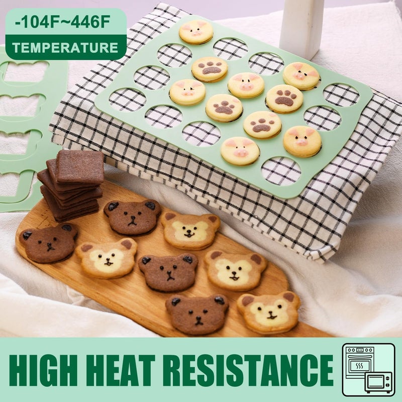 QELEG 4Pcs Cookie Molds Chocolate Chablon Cookies Stencil Mold Set for Cake Decoration QLG116/120HBGJ2393/2396 - Image 4
