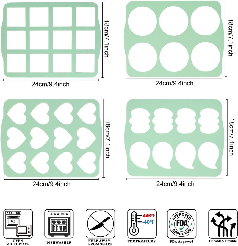 QELEG 4Pcs Cookie Molds Chocolate Chablon Cookies Stencil Mold Set for Cake Decoration QLG116/120HBGJ2393/2396 - Image 2