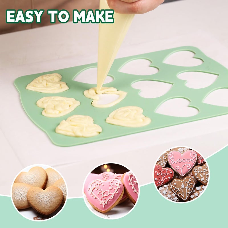 QELEG 4Pcs Cookie Molds Chocolate Chablon Cookies Stencil Mold Set for Cake Decoration QLG116/120HBGJ2393/2396 - Image 3