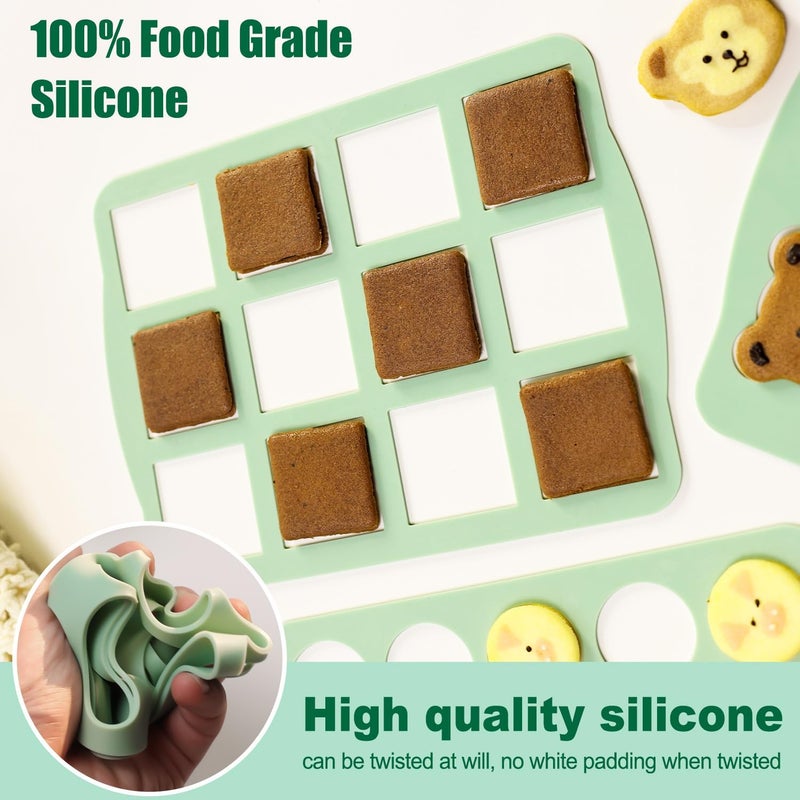 QELEG 4Pcs Cookie Molds Chocolate Chablon Cookies Stencil Mold Set for Cake Decoration QLG116/120HBGJ2393/2396 - Image 5