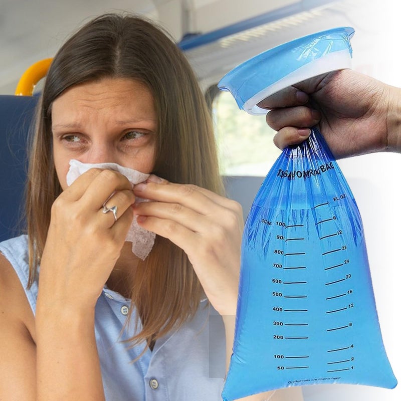 Leak Proof Vomit Bags For Motion Sickness Travel Pregnancy Easy Disposal - Image 5