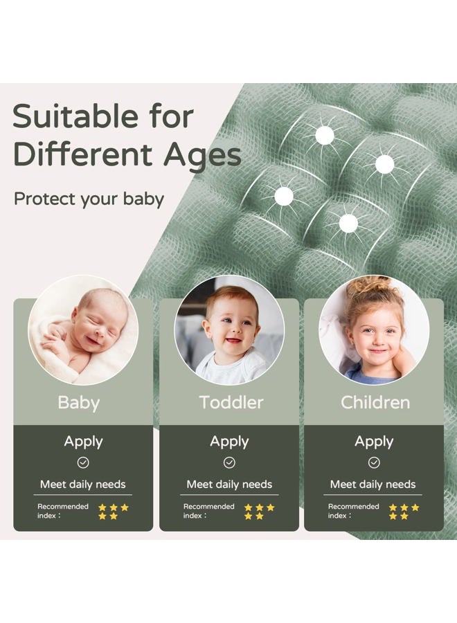 YOOFOSS Hooded Baby Towels for Newborn 2 Pack 100% Muslin Cotton Baby Bath Towel with Hood for Babies, Infant, Toddler and Kids, Large 32x32Inch, Soft and Absorbent Newborn Essential - Image 5