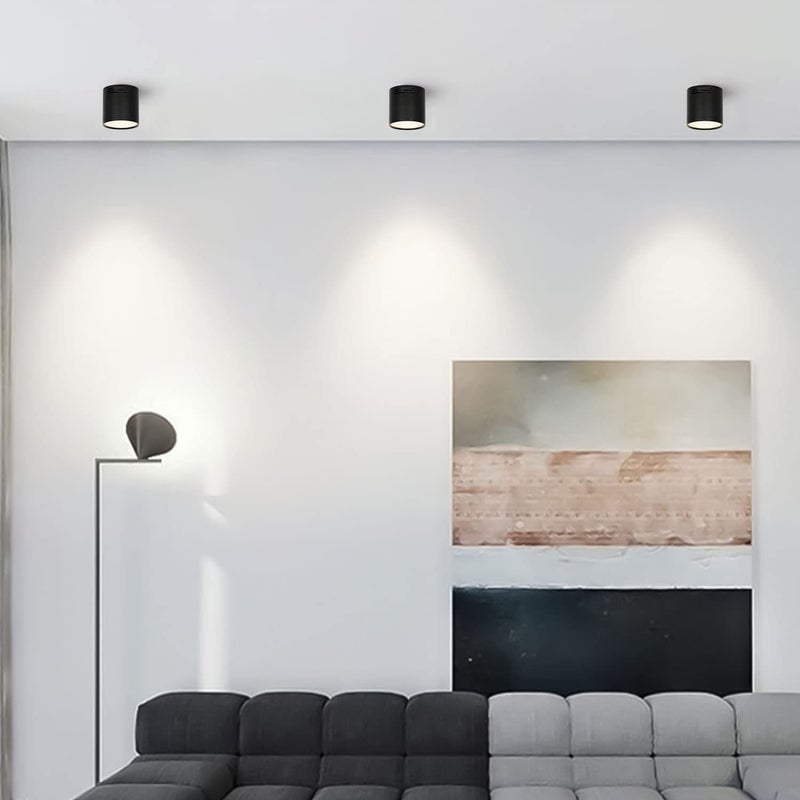 Harold Electricals Harold Electricals Molded Steel Surface Mounted Spotlight 10 Watts Downlight Ceiling Cob Light For Home Living Room Neutral White Light 75X100 Mm Black Body  - Image 5