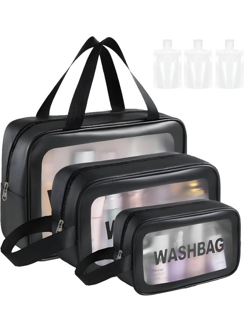 Generic Waterproof Makeup Bag Set – 3 Pcs Travel Cosmetic Organizer, Multicolor Toiletry Pouch, Durable Zipper, Multi-Size Storage Bags for Makeup, Skincare, Brushes, Accessories – Portable for Handbag, Travel & Gym - Image 4