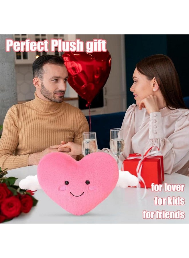 AVSHUB Pink Heart Plush Toy Cute Heart Stuffed Animal Soft Pillow Plushies Kawaii Heart Shape Plushie Valentine's Day Gifts Birthday for Kids Lover Decor - Image 4
