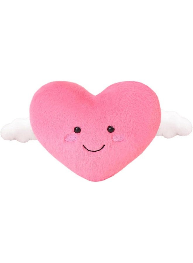 AVSHUB Pink Heart Plush Toy Cute Heart Stuffed Animal Soft Pillow Plushies Kawaii Heart Shape Plushie Valentine's Day Gifts Birthday for Kids Lover Decor - Image 1