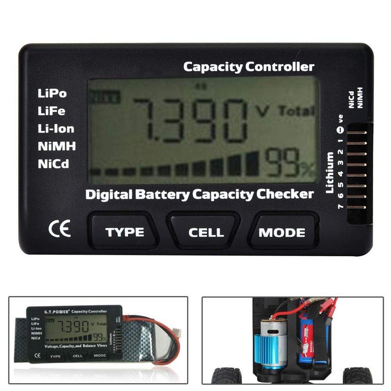 2 To 7S RC Battery Capacity Checker Digital Meter Controller Tester Car Model Accessory - Image 5