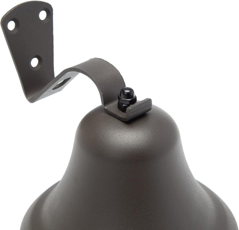 WMM Hanging Bell Dinner Bell Outdoor Bell Bracket Mount Wall Bell Indoor Rope Bell Ship/Boat/Nautical/Door/School/Reception/Home/Church Bell(Black) - Image 3