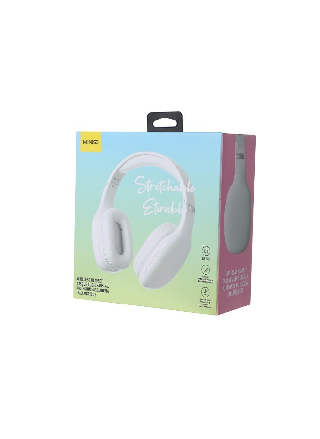 Miniso Stretchable Wireless Headset  Model: E21016A(White) 