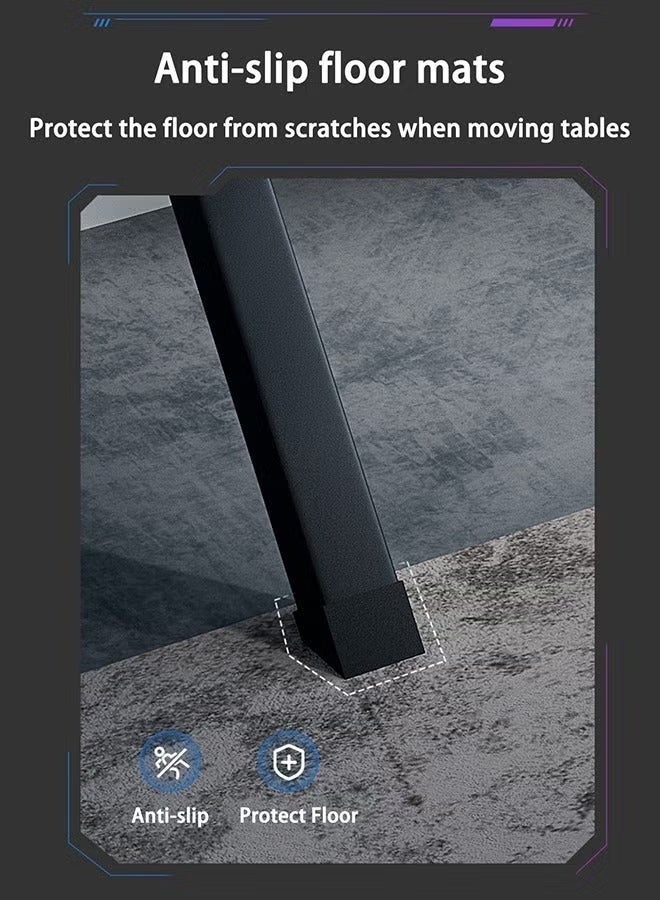 Nadrab K Shaped Gaming Desk 100x60cm Computer Table Home Office Computer Desk Table Large Desktop Easy to assemble - Image 4