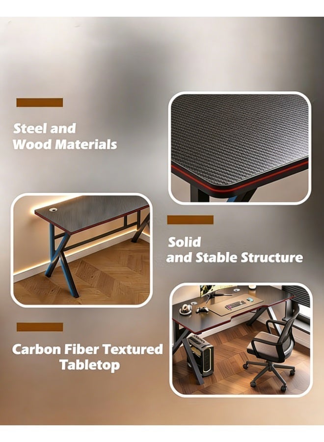 Nadrab K Shaped Gaming Desk 100x60cm Computer Table Home Office Computer Desk Table Large Desktop Easy to assemble - Image 5
