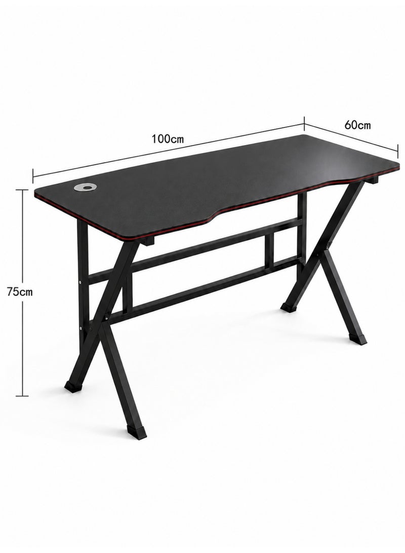 Nadrab K Shaped Gaming Desk 100x60cm Computer Table Home Office Computer Desk Table Large Desktop Easy to assemble - Image 3