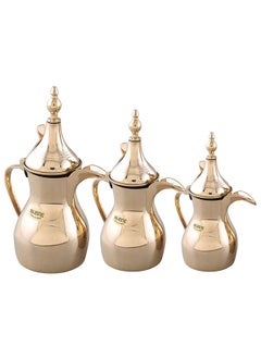 Majestic Golden Arabic Coffee Pot Set – 3-Piece Dallah Set (400 ml, 480 ml, 540 ml) – Luxurious Traditional Design, Perfect for Arabic Coffee and Tea Serving - pzsku/ZE5FA3900842C6ECE51D5Z/45/_/1732256480/e397ec3c-90ed-4e76-887f-1a2663b48cfd