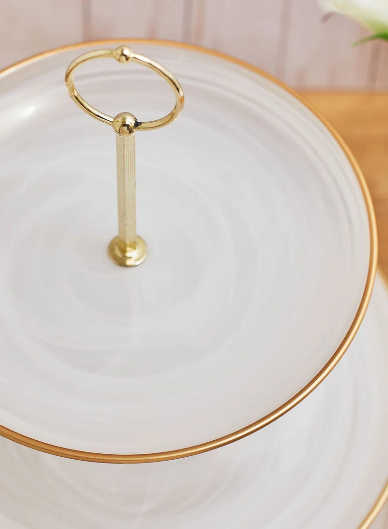Anthropologie Home Swirl Cake stand