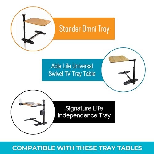 Stander Cup Holder Accessory for Tables and Desks, Cupholder Attachment for Adults, Seniors, and Elderly, Compatible with Stander's Omni-Tray and the Signature Life Independence Tray Table, Black - Image 4