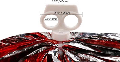 Hlonon 4 Pack Cheerleader Pom Poms Sports Dance Cheer Plastic Pom Poms Cheerleading for Sports Team Spirit Cheering (Blue Silver, 50g) - Image 5