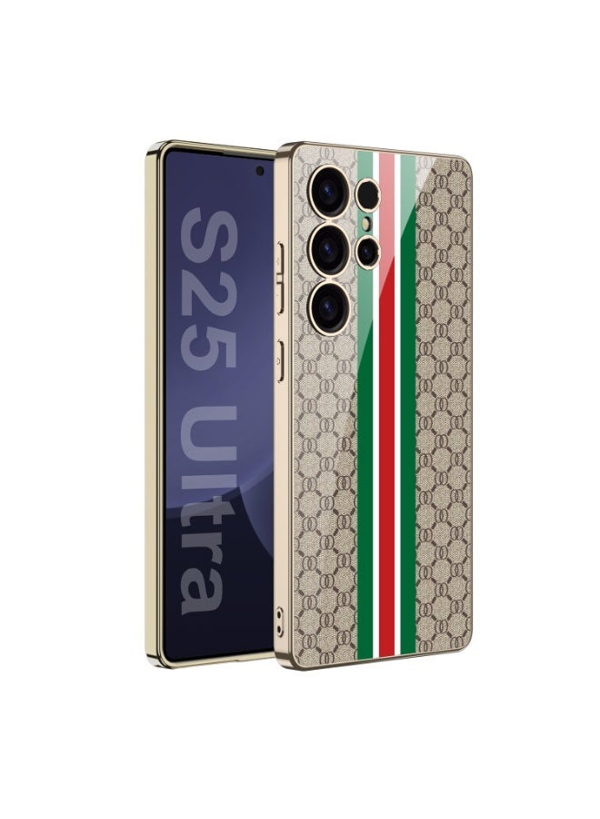 Samsung S25 Ultra Case, Shockproof Military-Grade Protection, 6.9" Full Camera Cover, Anti-Scratch Solid Back & Matte Gold Frame - Image 1