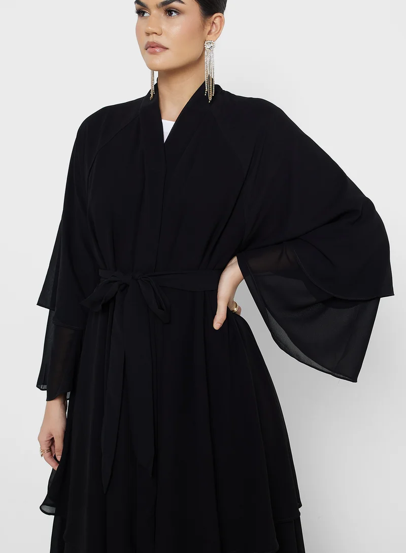 Khizana Layered Abaya With Sheila