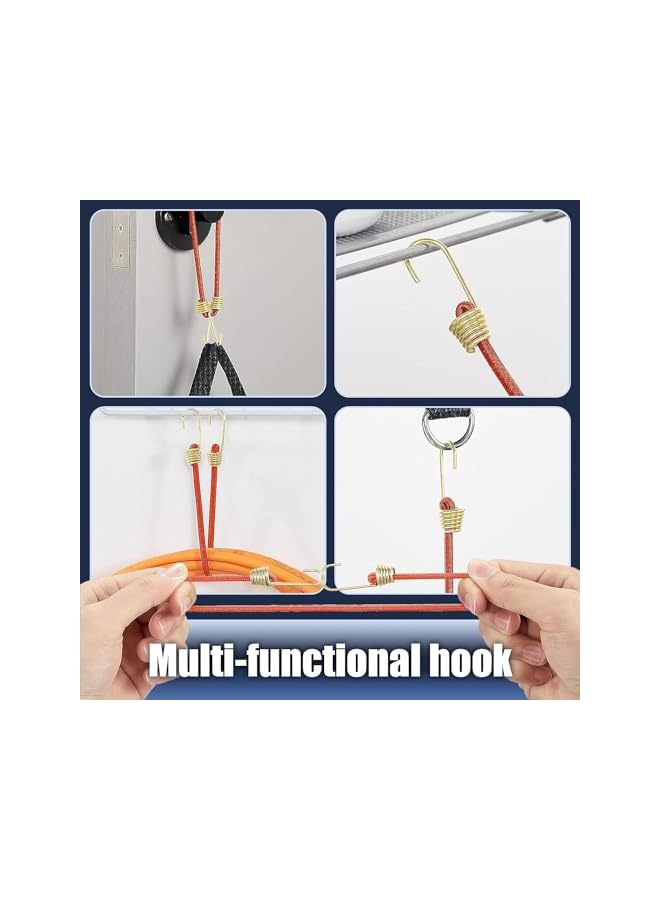 The Bros The Bros Bungee Straps, 10 Pcs Elastic Bungee Cords, 9.84 Inch Bungee Cords with Hooks for Bikes, Motorcycle, Hand Carts, Wire Racks, Tents (Orange), JK-AE-0003 - Image 4