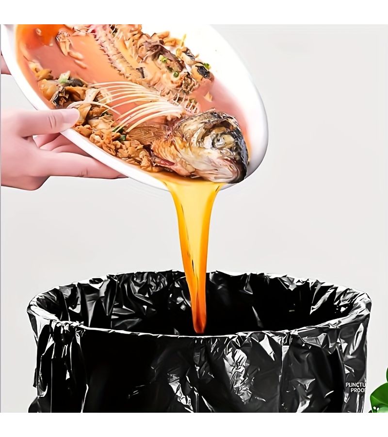 100 Pcs Thick Black Privacy Trash Bags For Home Kitchen Portable Disposable Use - Image 3