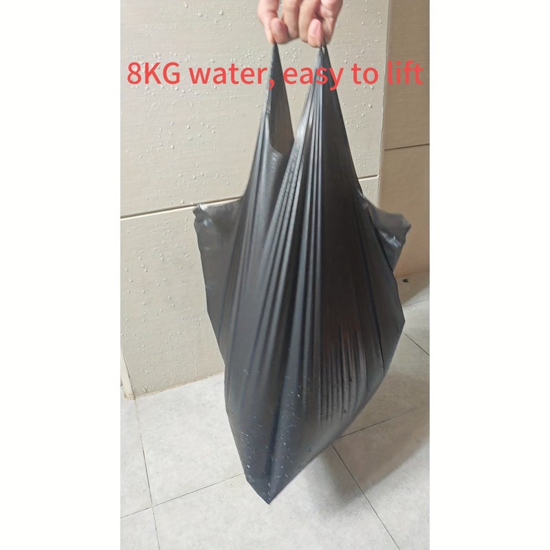 100 Pcs Thick Black Privacy Trash Bags For Home Kitchen Portable Disposable Use - Image 2