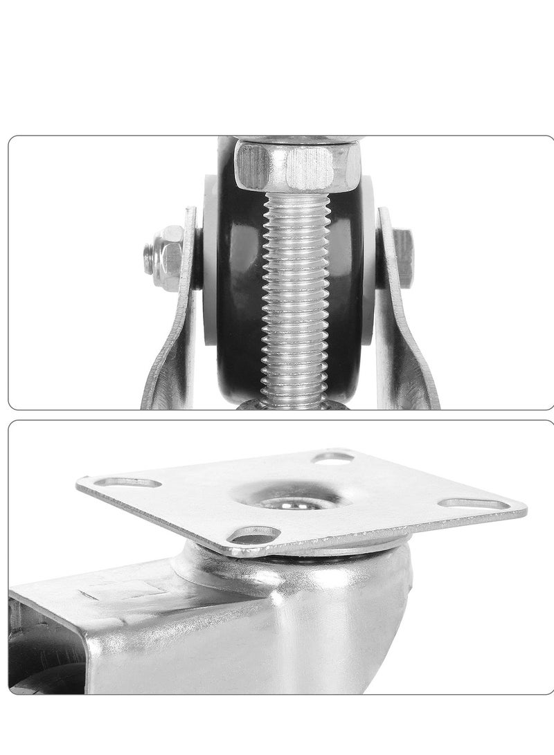 Heavy-Duty 50mm Swivel Leveling Casters - 4 Pack Retractable Wheels for Workbenches & Trolleys (66kg Capacity) - Perfect for Industrial Applications - Image 5