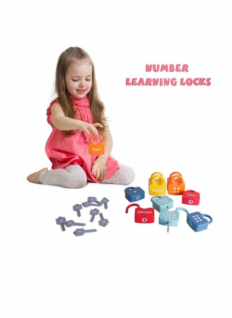 KASTWAVE - Kids Learning Locks with Keys Numbers Matching & Counting Educational Toys for Ages 3 yrs+ Boys and Girls Preschool Games Gifts - Image 1