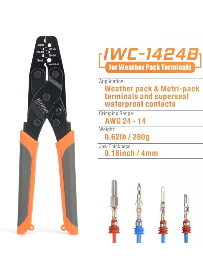 IWISS Iwiss Weather Pack Crimper Tools For Delphi Packard Weather Pack Or Metri-Pack Connectors  - Image 2