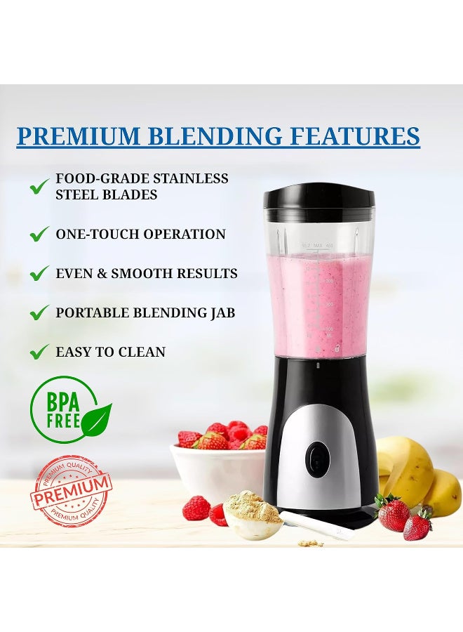Westinghouse USA Personal Blender – 300W Portable Smoothie Maker with 600ml BPA-Free Sport Bottle, One-Touch Operation, Stainless Steel Blades (UAE Version) - 2 Years Warranty