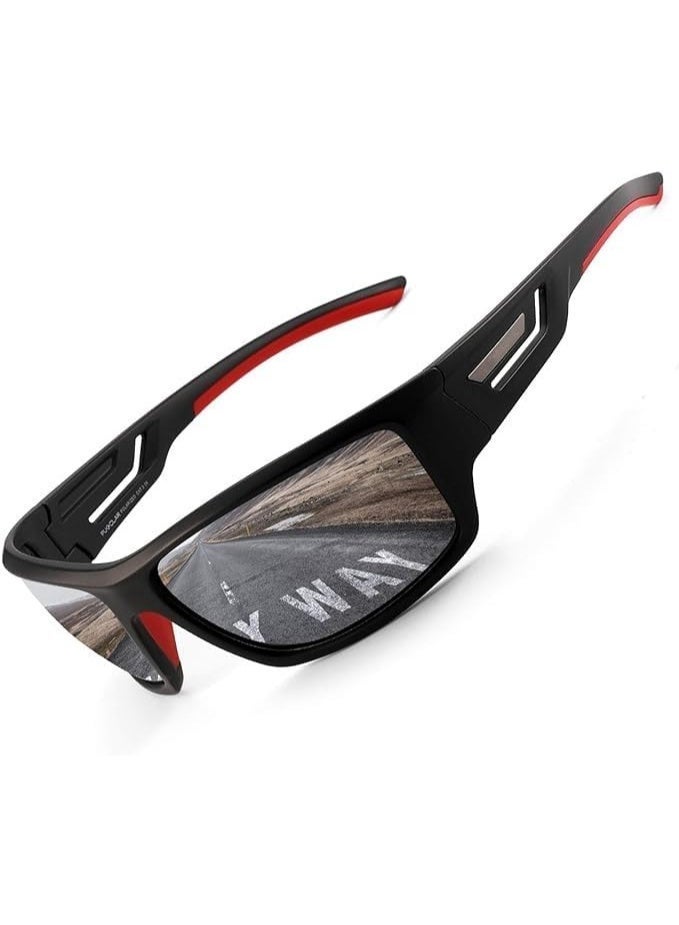 PUKCLAR Polarised Sports Sunglasses for Men Women - Lightweight TR90 Frame, UV400 Protection, Spring Hinges for Driving Cycling Running - Image 4