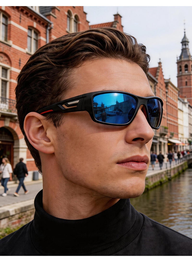 PUKCLAR Polarised Sports Sunglasses for Men Women - Lightweight TR90 Frame, UV400 Protection, Spring Hinges for Driving Cycling Running - Image 3