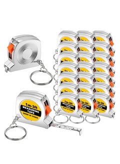 SYOSI 20 Pieces Keychain Tape Measure, Mini Tape Measure, Functional Pocket Tape Measure, Small Tape Measure Retractable for Adult Kids Construction Affair Birthday Party Favors Goody Bag Stuffers Prizes  - Image 1